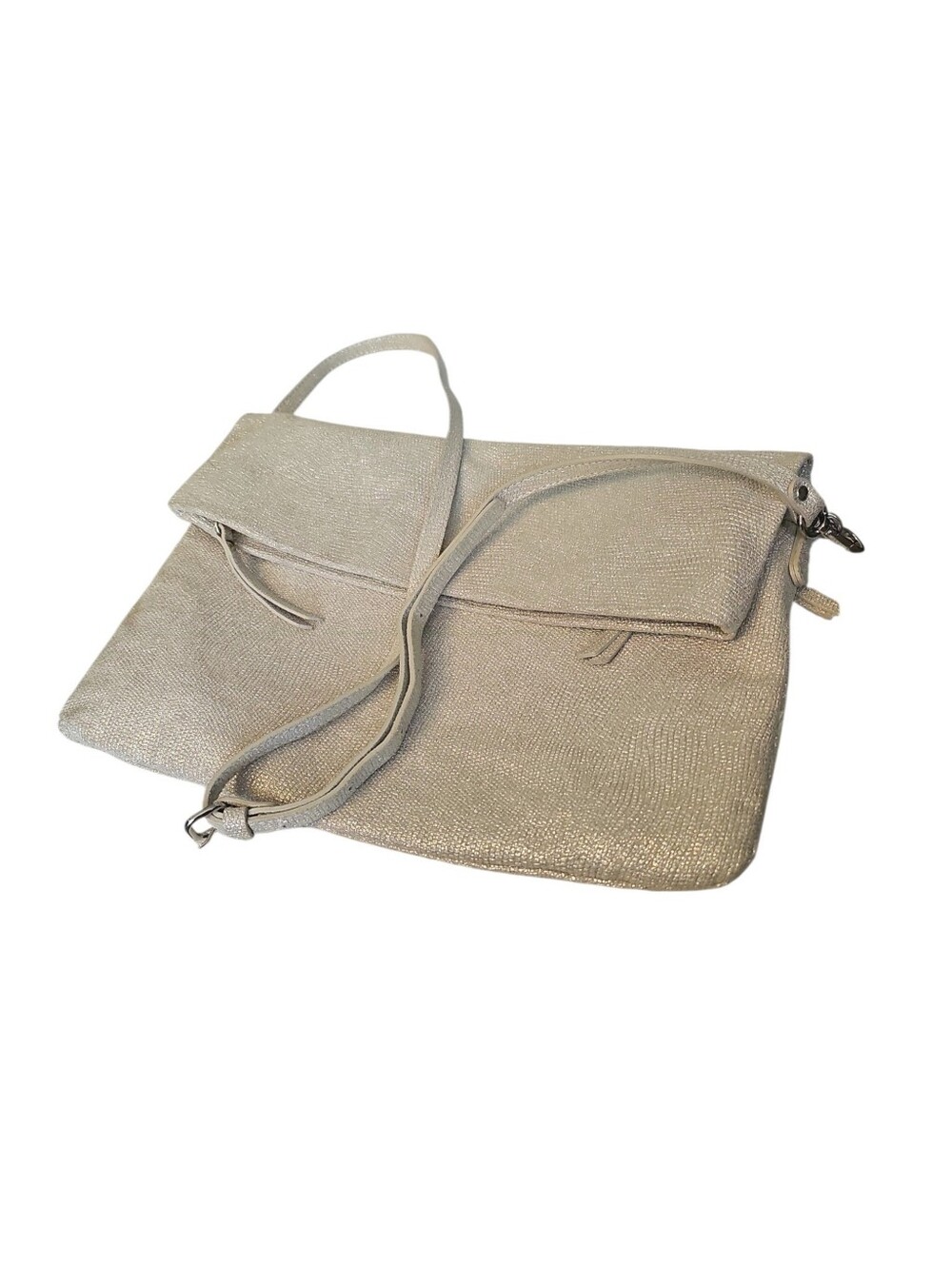 GIANNI CHIARINI Metallic GOLD Crossbody Bag - CLUTCH Sleek Women's Shoulder Bag